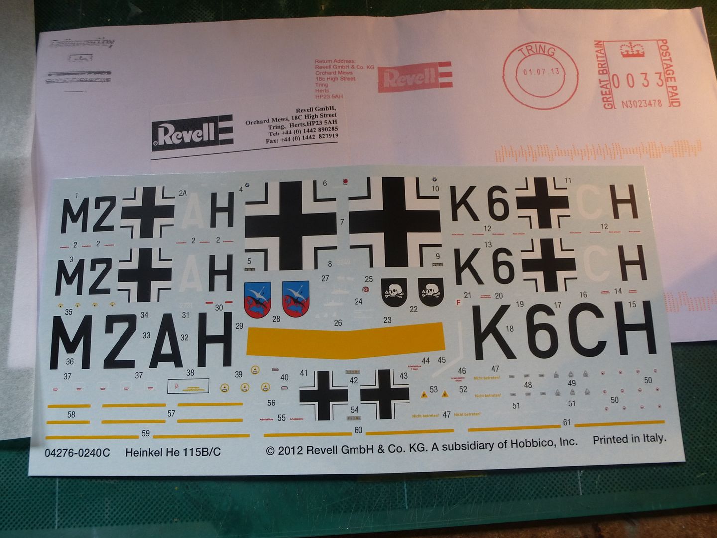 Lovely He 115 Decals from Revell Decals